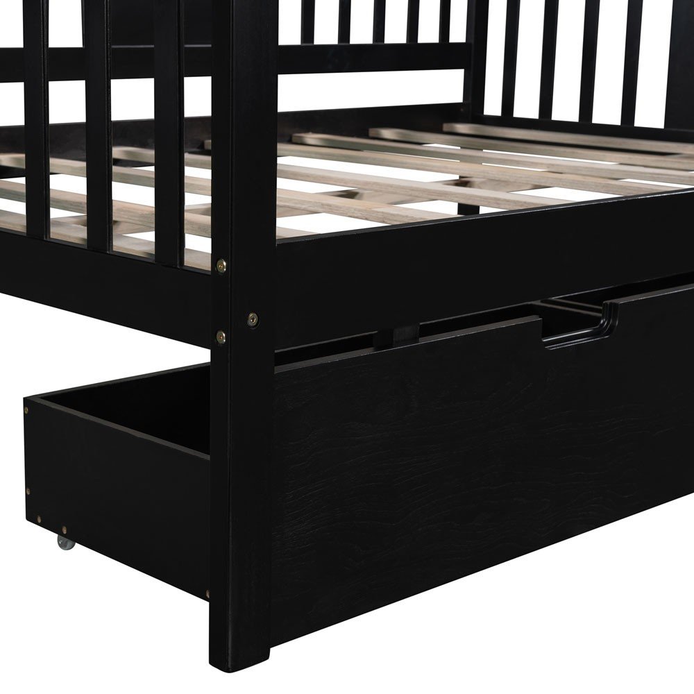 Espresso Wood Full Bed Frame
