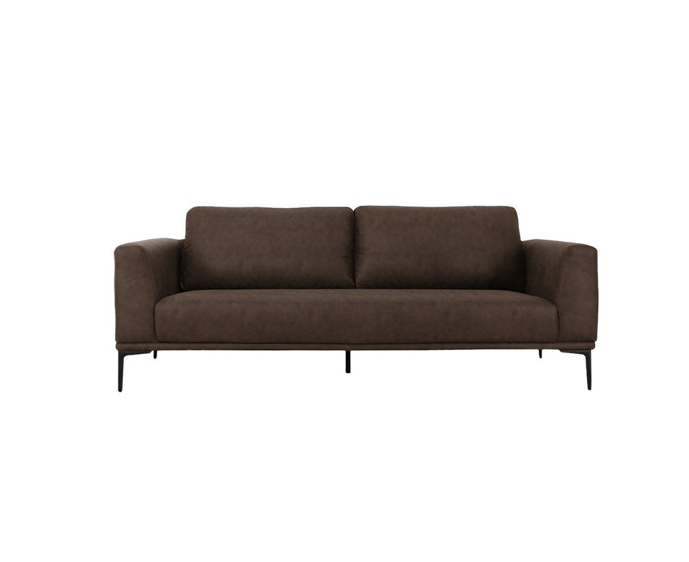 Modern 78" Brown Loveseat With Removable Cushions