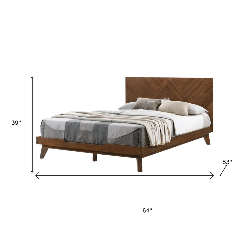 Brown Wood Queen Bed Frame