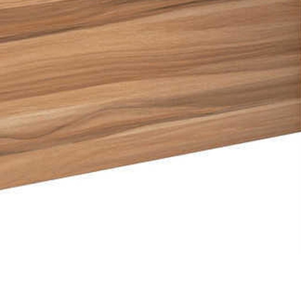 71" Brown and Black L Shape Computer Desk With Three Drawers