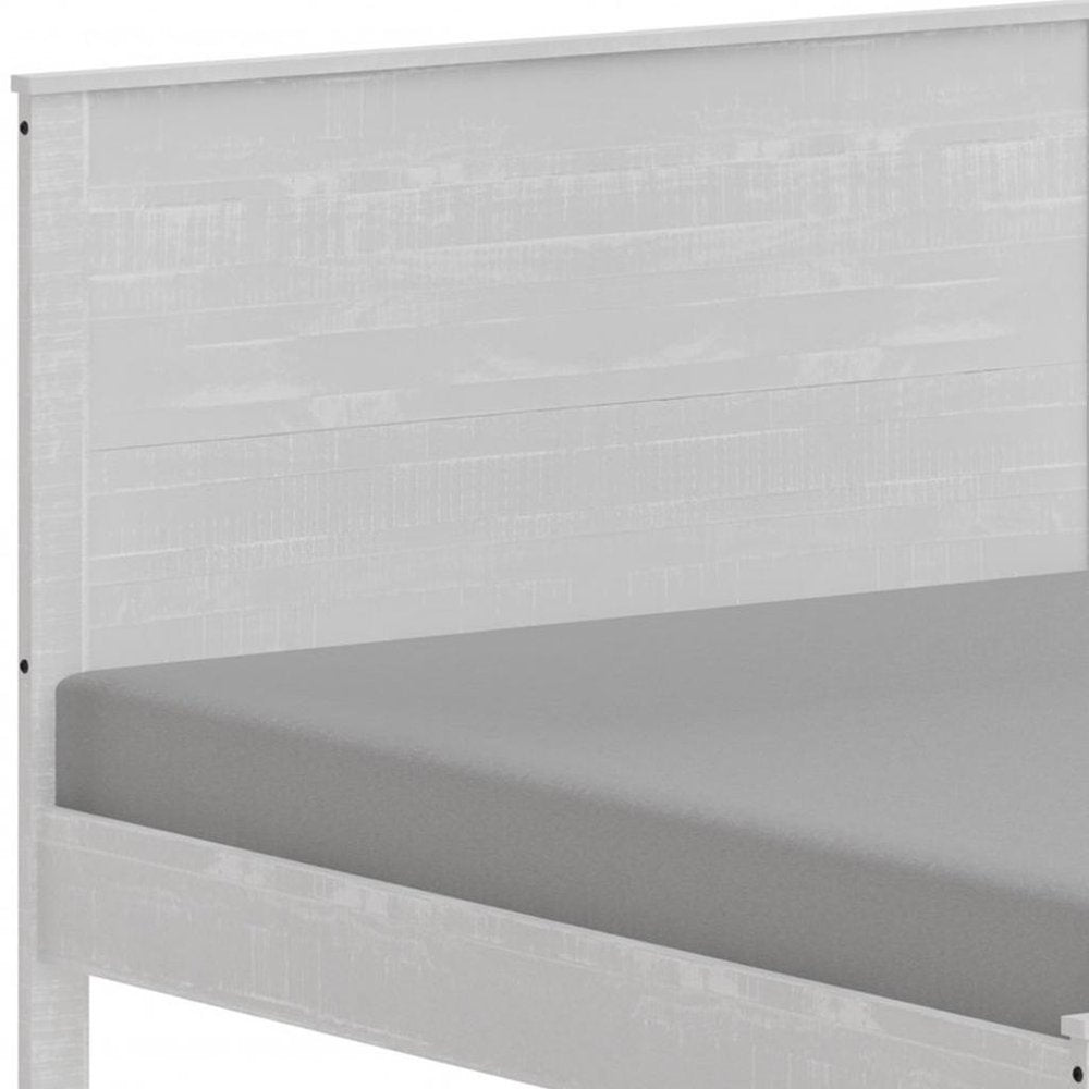 White Solid Wood Full Double Bed Frame