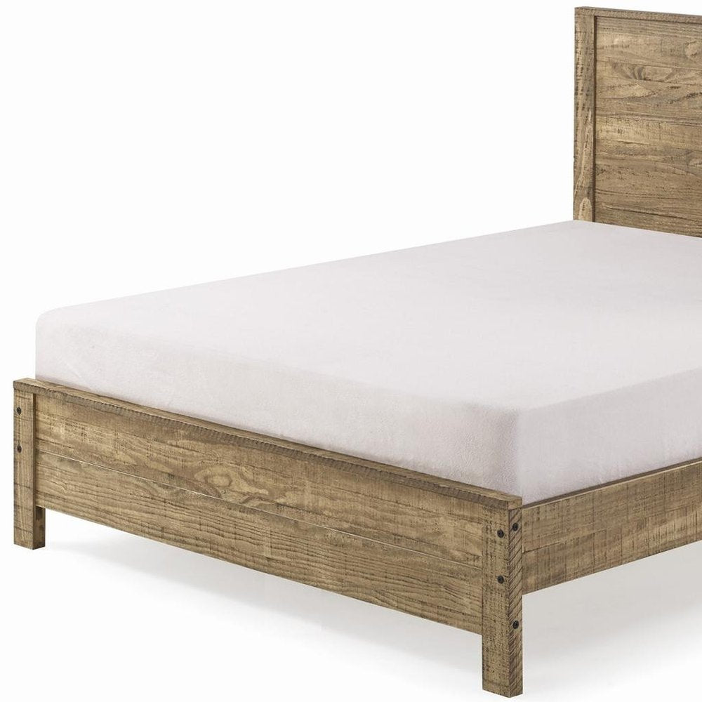 Walnut Brown Solid Wood Twin Bed Frame