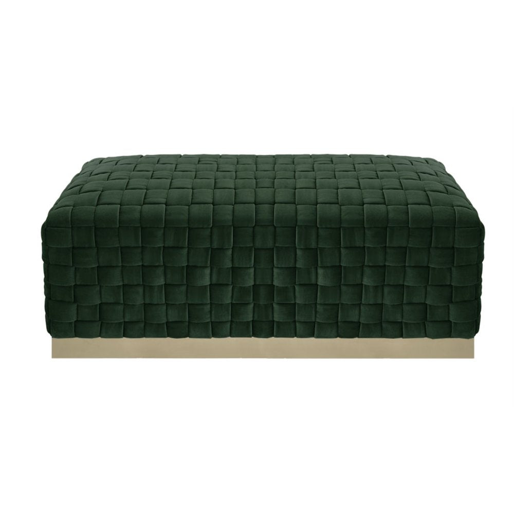 40" Lilac and Gold Velvet Upholstered Bench