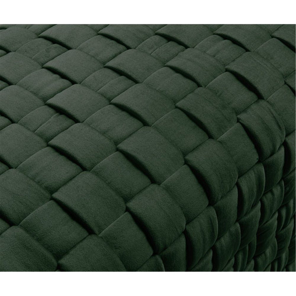 40" Lilac and Gold Velvet Upholstered Bench