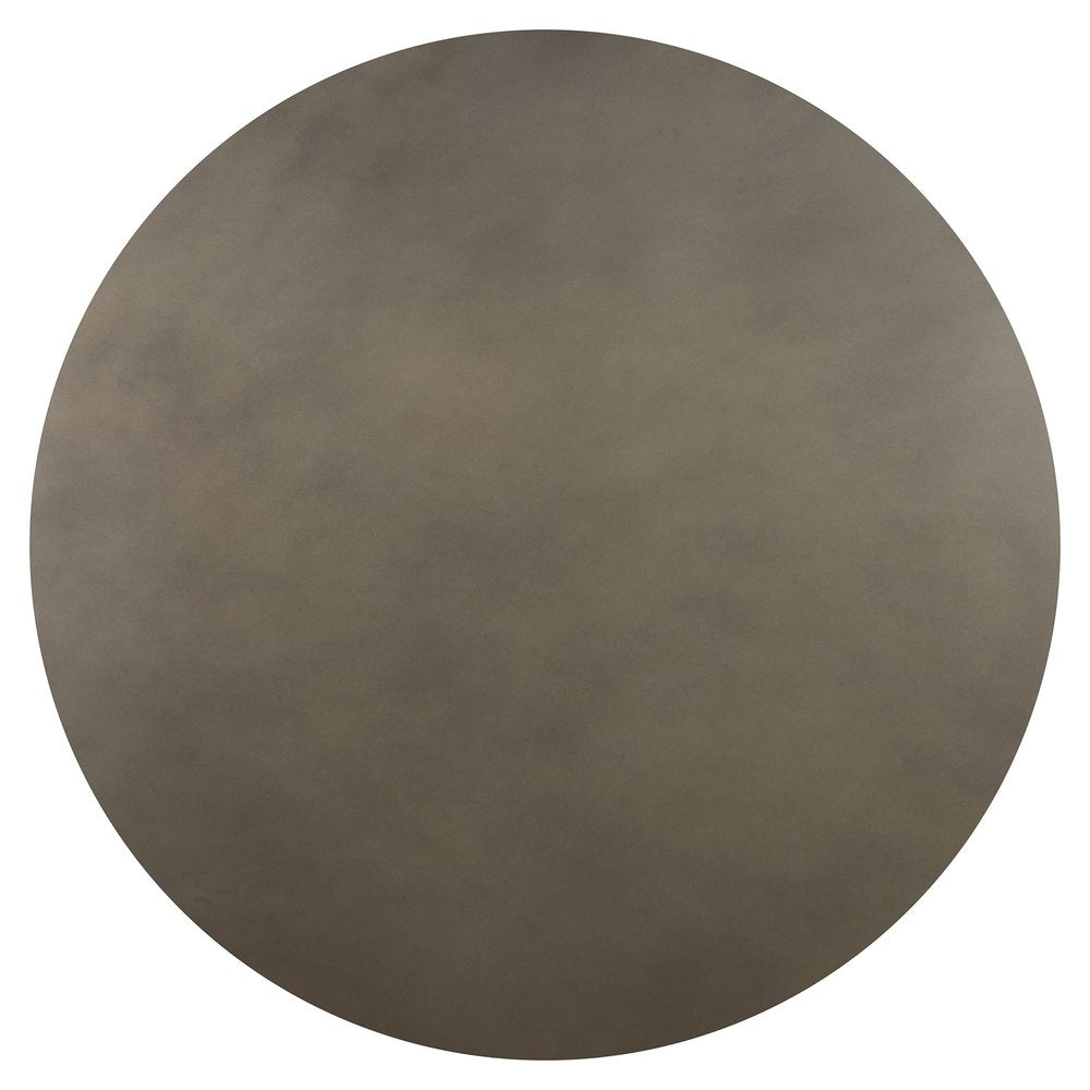 36" Gray And Black Concrete And Solid Wood Round Coffee Table