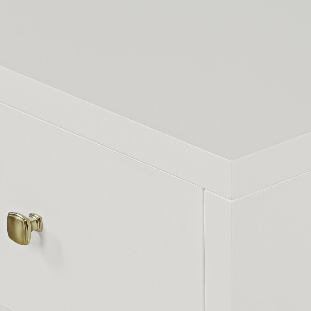 19" Light Brown Solid and Manufactured Wood Two Drawer Nightstand