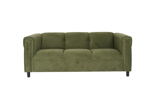 Two Piece Green Tufted Velvet Five Person Seating Set