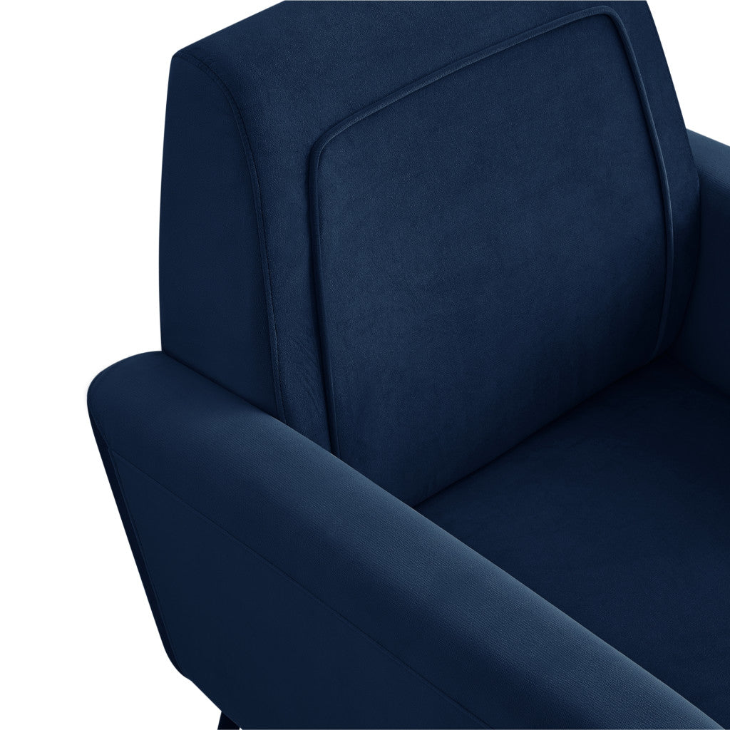 32" Gray And Black And Gold Velvet Arm Chair