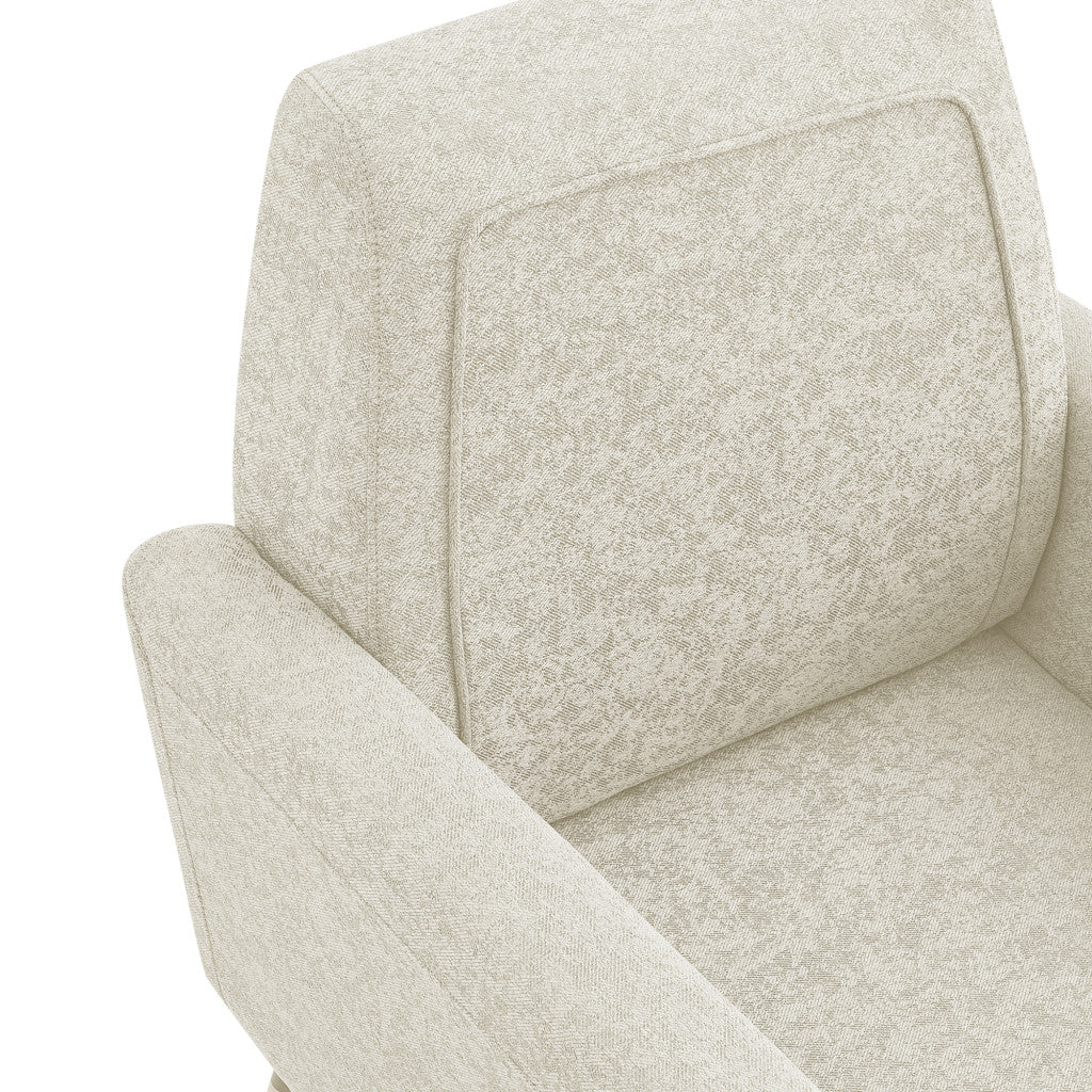 32" Gray And Black And Gold Velvet Arm Chair