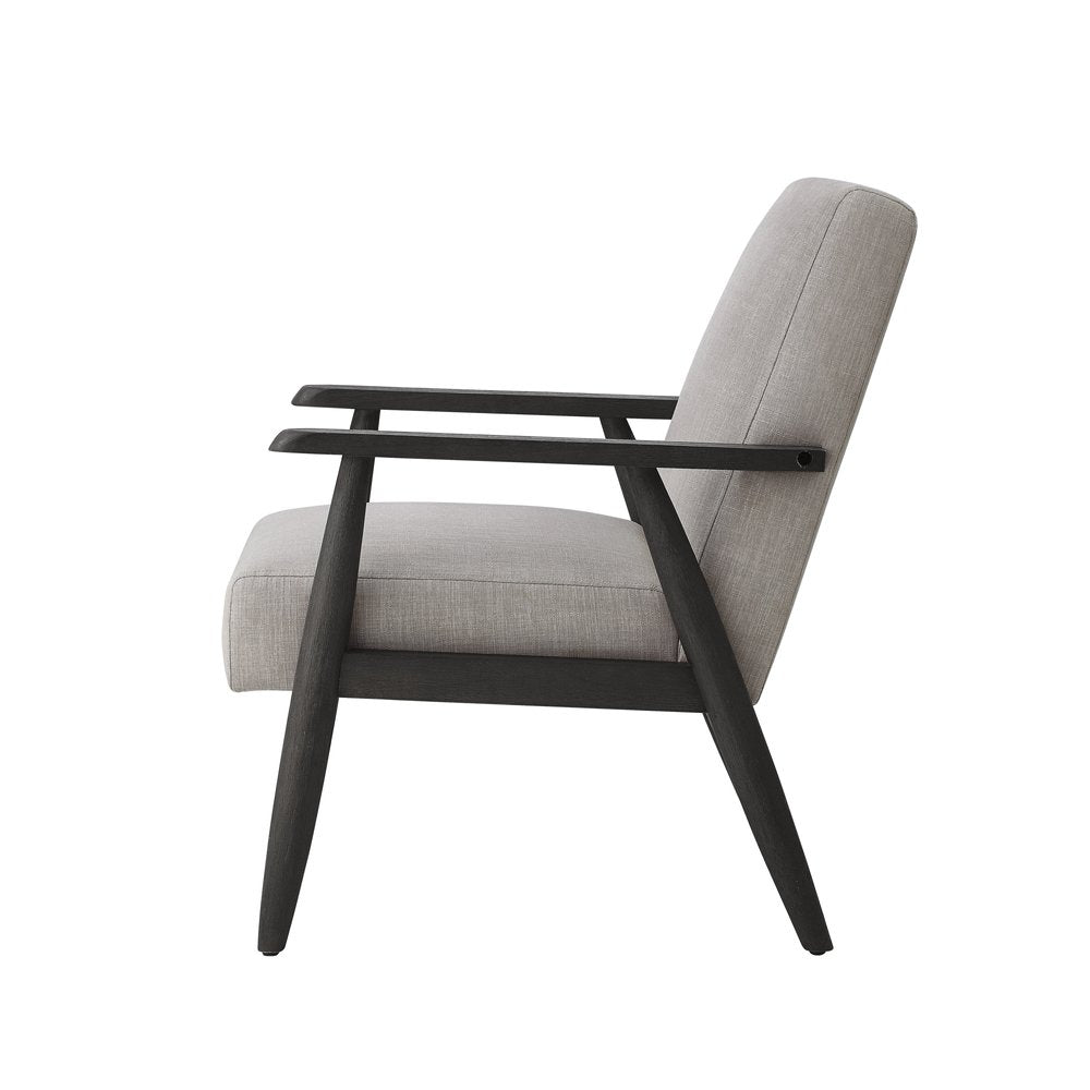 30" Gray Linen Arm Chair