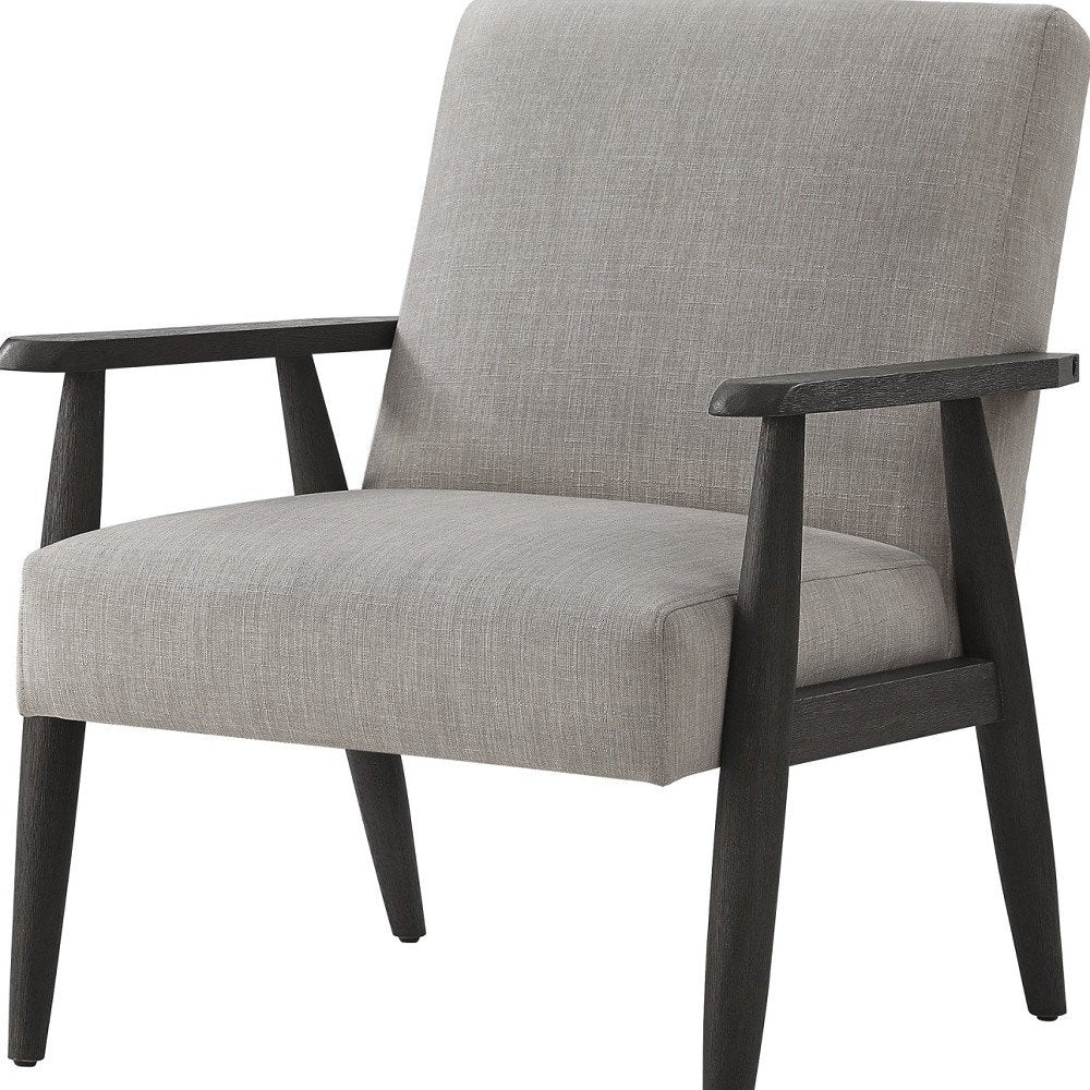 30" Gray Linen Arm Chair