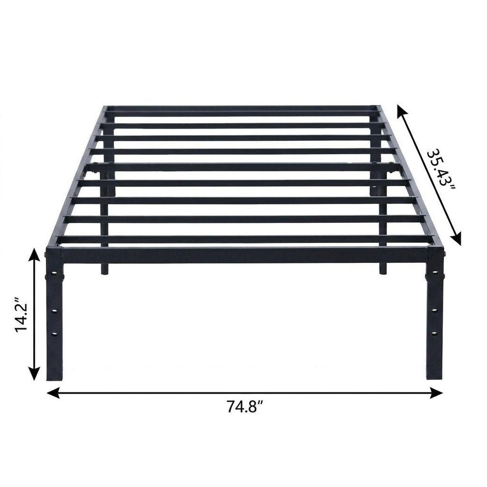 Black Steel Twin Bed Frame