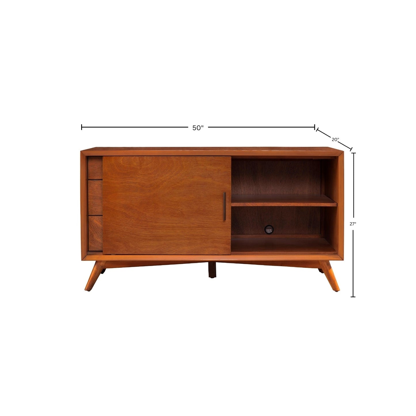 Flynn Small TV Console, Cherry Acorn
