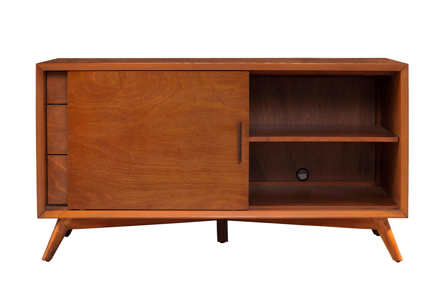 Flynn Small TV Console, Cherry Acorn