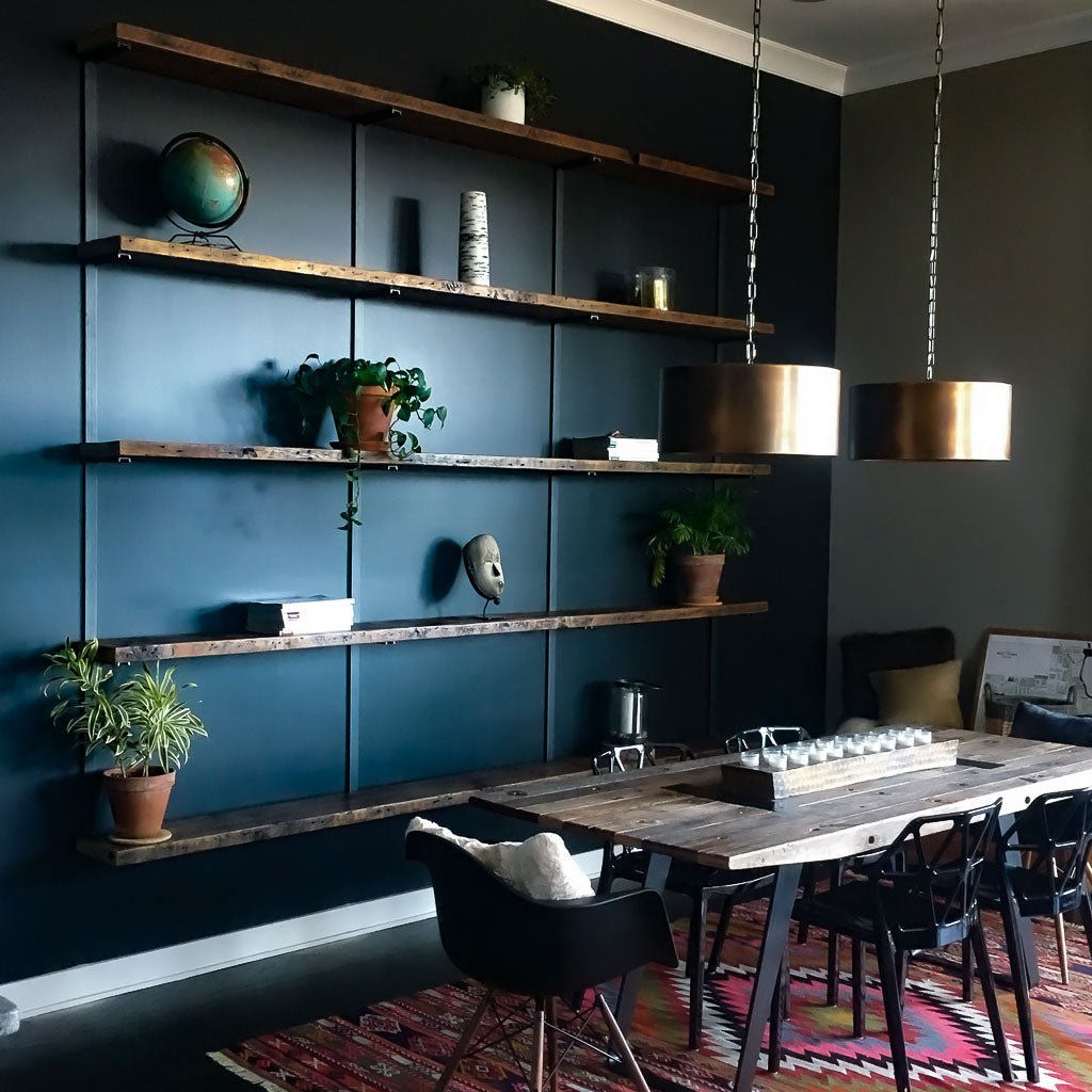 Wall Mounted Shelving Unit: 5 Shelf: 72"H
