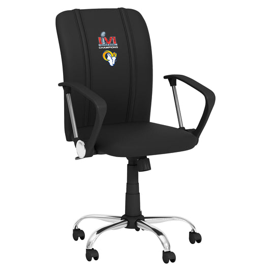 Curve Task Chair with  Los Angeles Rams Super Bowl LVI Champions Logo
