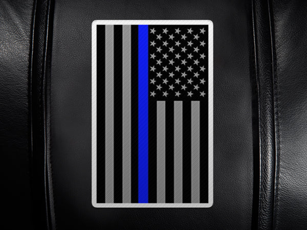 Curve Task Chair with Blue Line Flag Vertical Logo