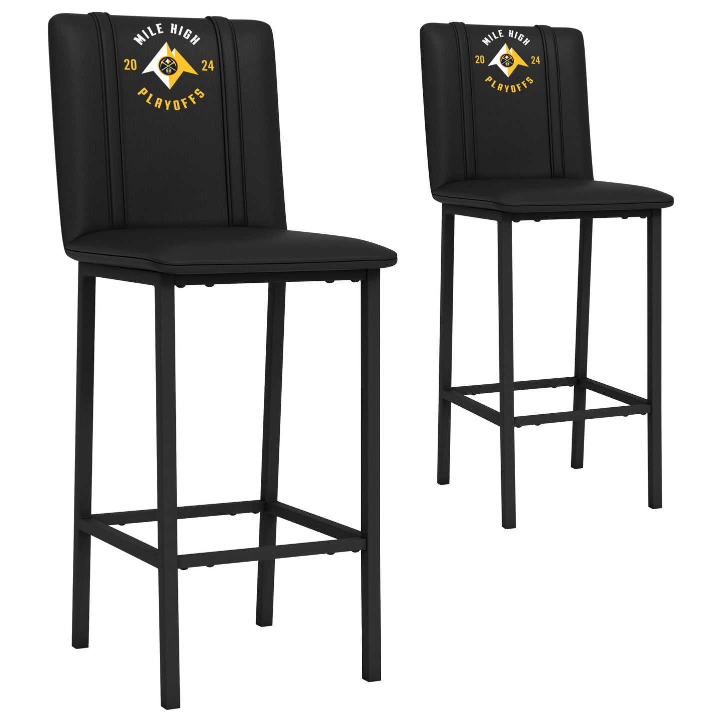 Bar Stool 500 with Denver Nuggets 2024 Playoffs Logo Set of 2