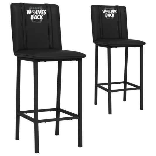 Bar Stool 500 with Minnesota Timberwolves 2024 Playoffs Logo Set of 2