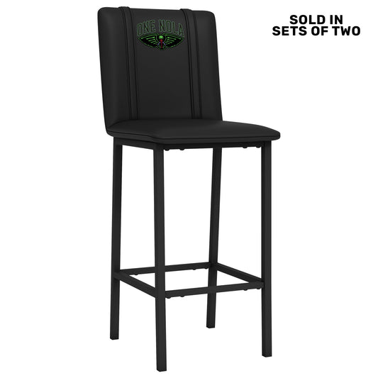 Bar Stool 500 with New Orleans Pelicans 2024 Playoffs Logo Set of 2