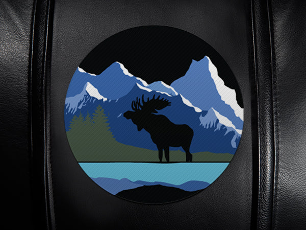 Curve Task Chair with Moose Mountain Scene Logo Panel