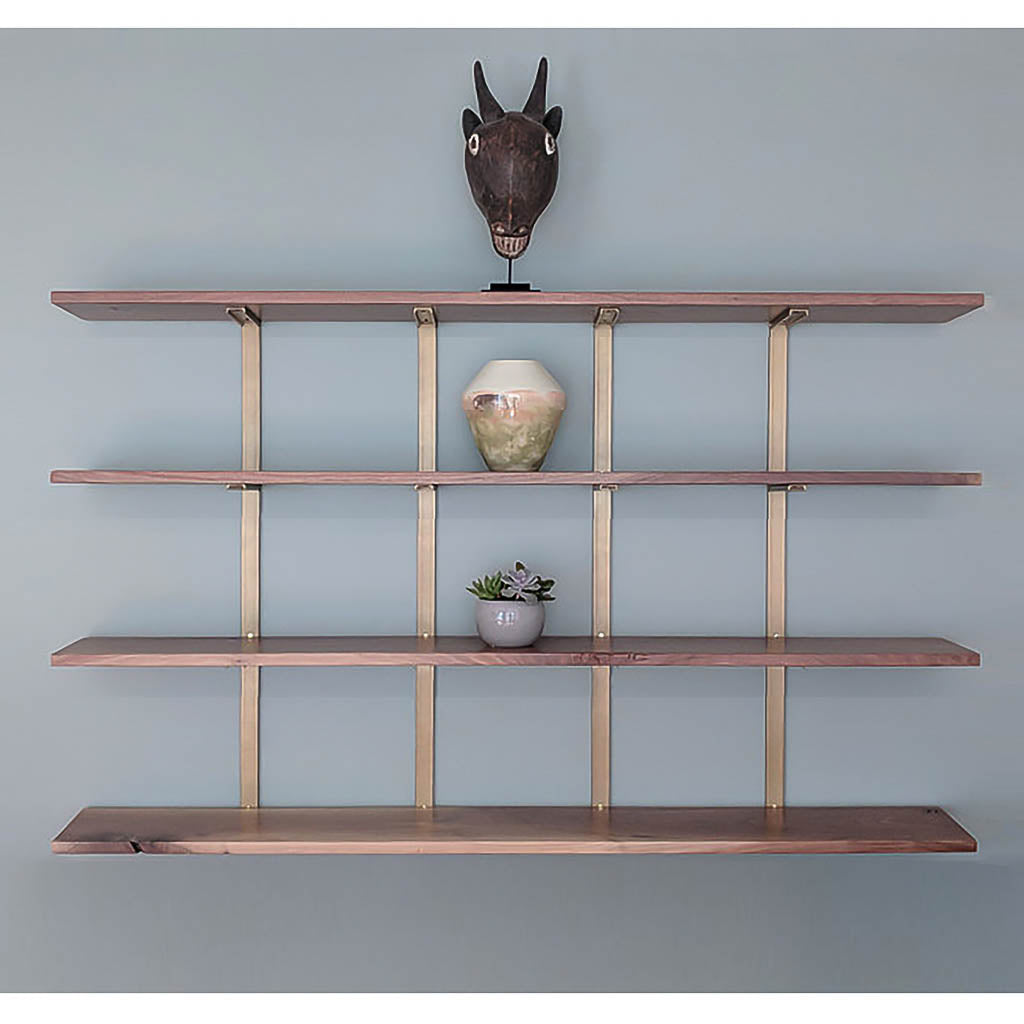 Wall Mount 4 Shelf Unit: 44" H