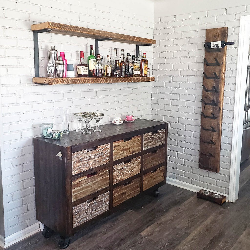 Wall Mount 2 Shelf Unit: 19.5" H