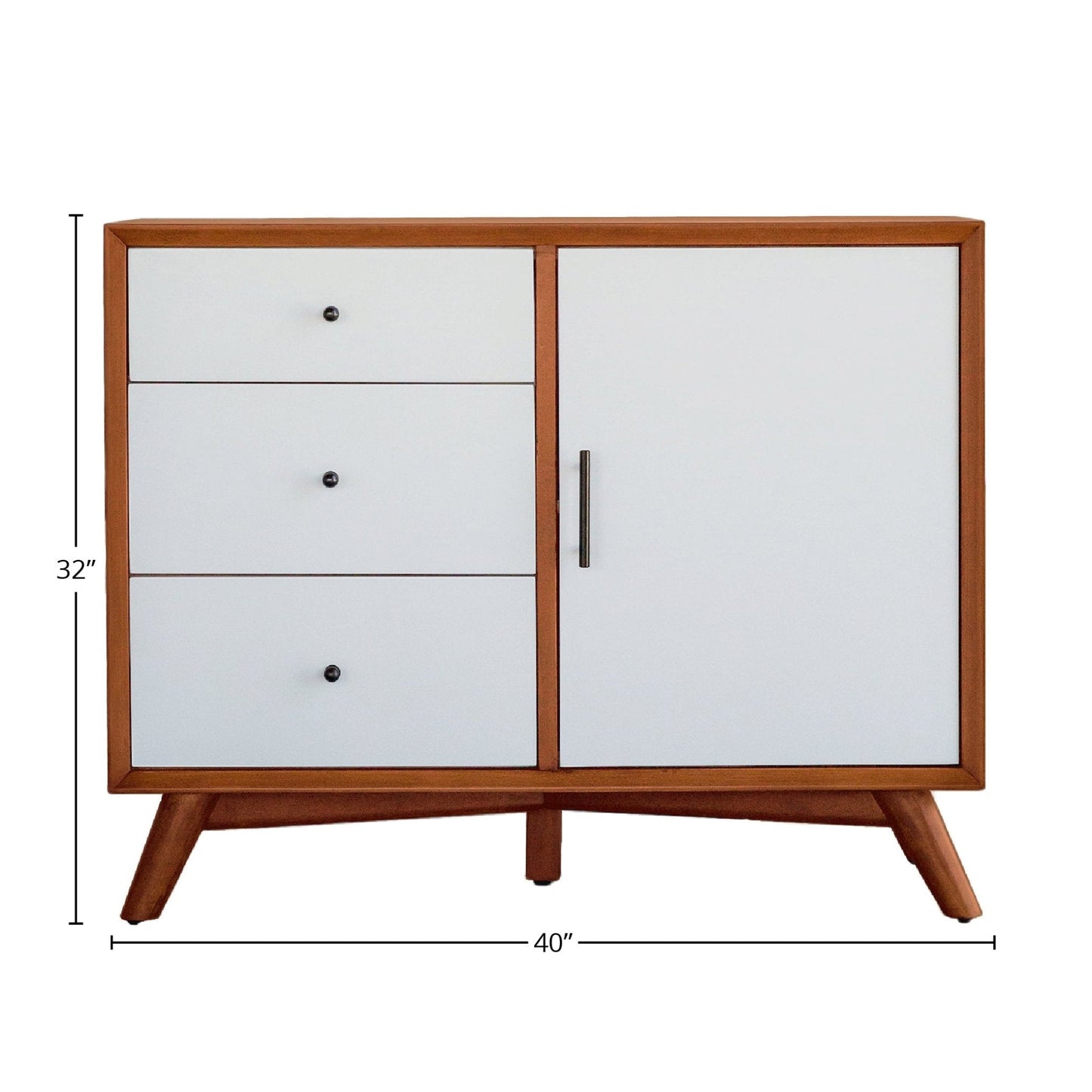 Flynn Accent Cabinet, Cherry Acorn/White