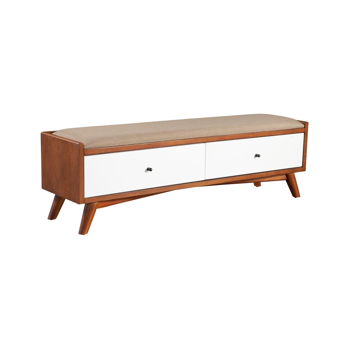 Flynn Bench, Cherry Acorn/White
