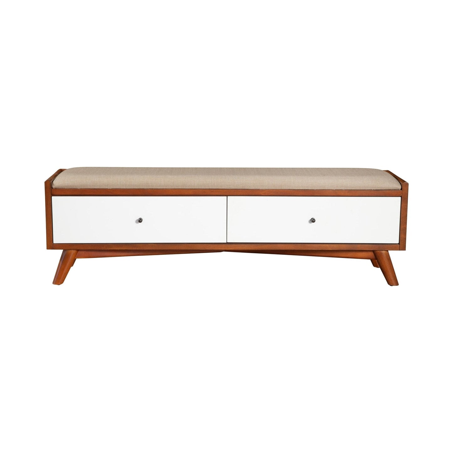 Flynn Bench, Cherry Acorn/White