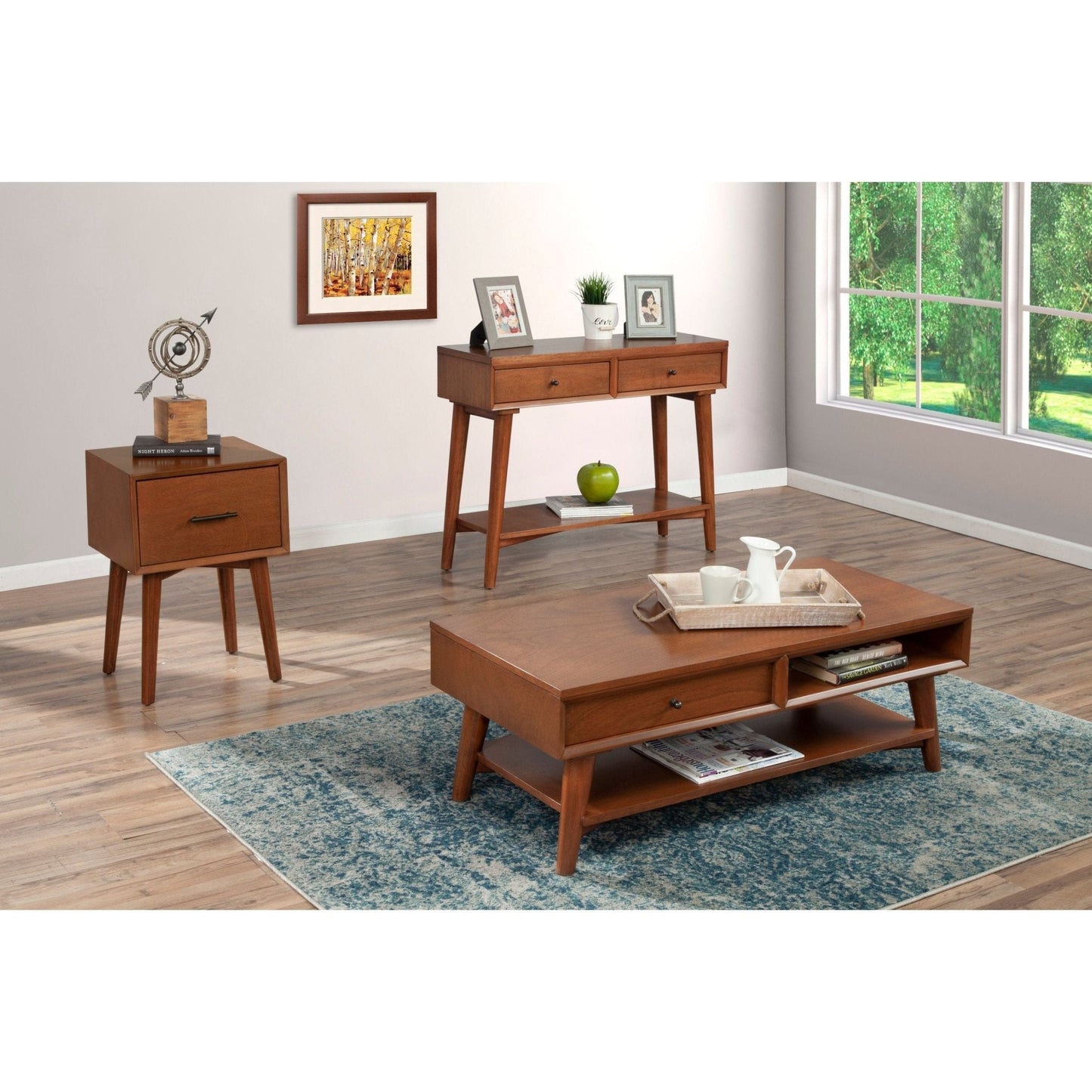 Flynn End Table, Cherry Acorn