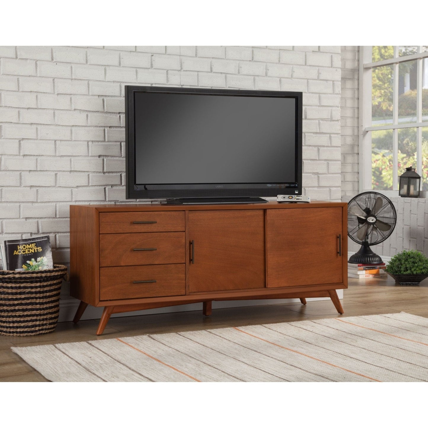 Flynn Large TV Console, Cherry Acorn