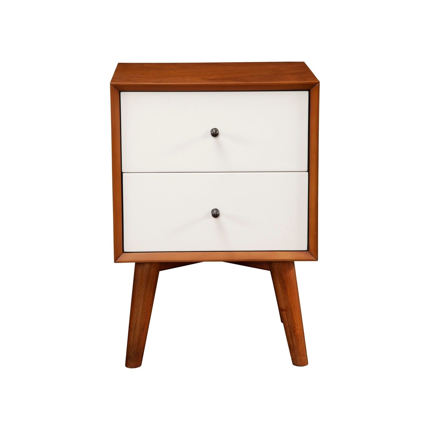 Flynn Nightstand, Cherry Acorn/White