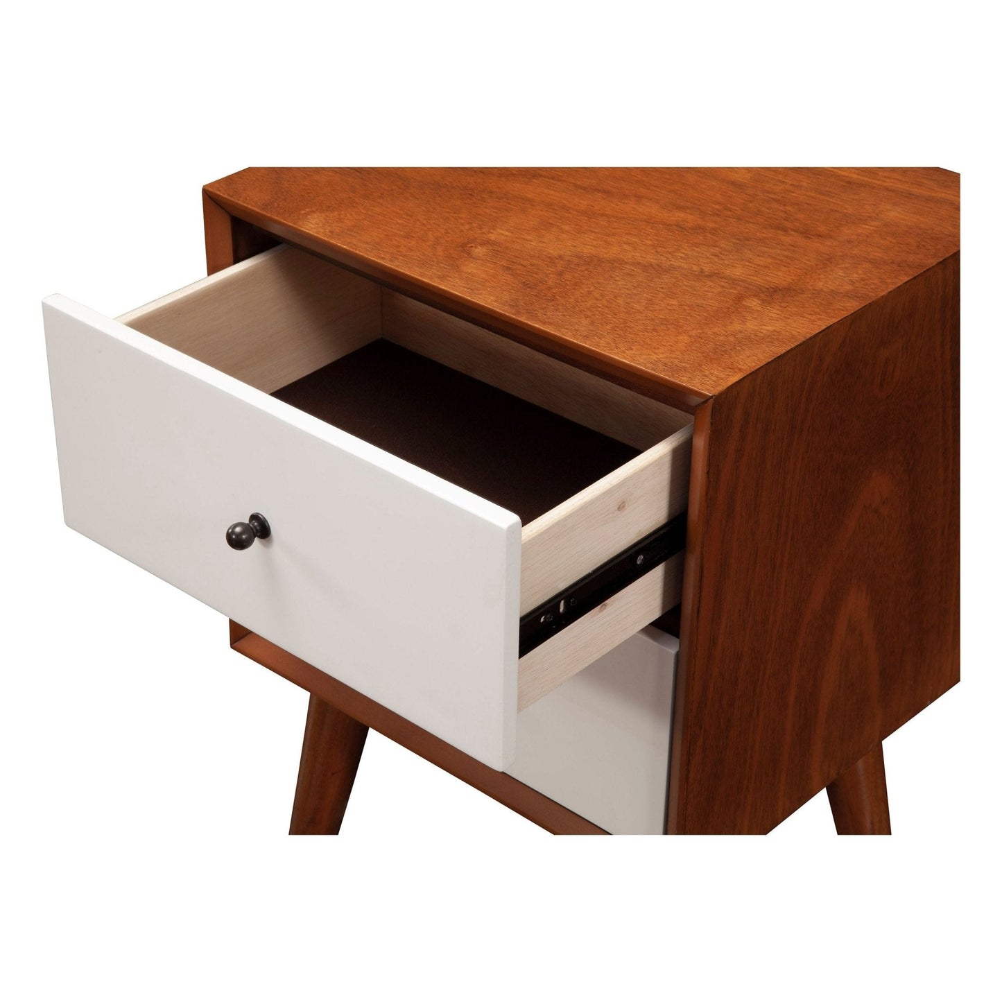 Flynn Nightstand, Cherry Acorn/White