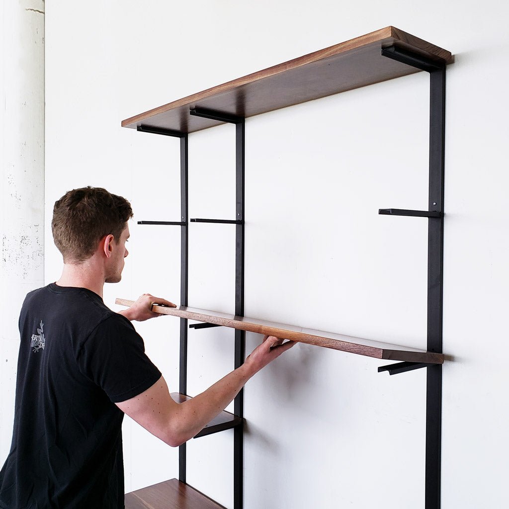 Floating Desk + 4 Shelves