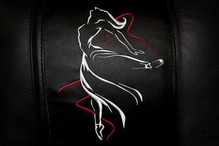 Curve Task Chair with Ballerina Red Ribbon Logo