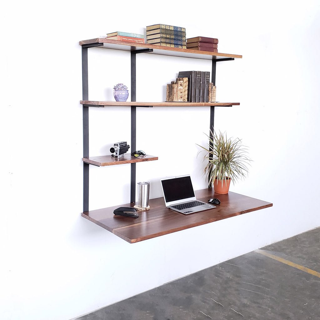 Floating Desk + 3 Shelves