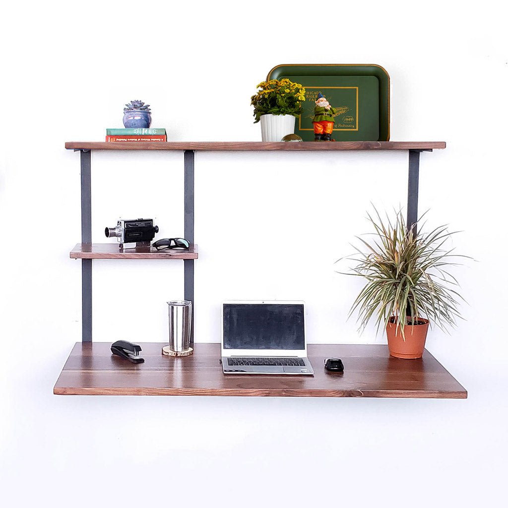 Floating Desk + 2 Shelves