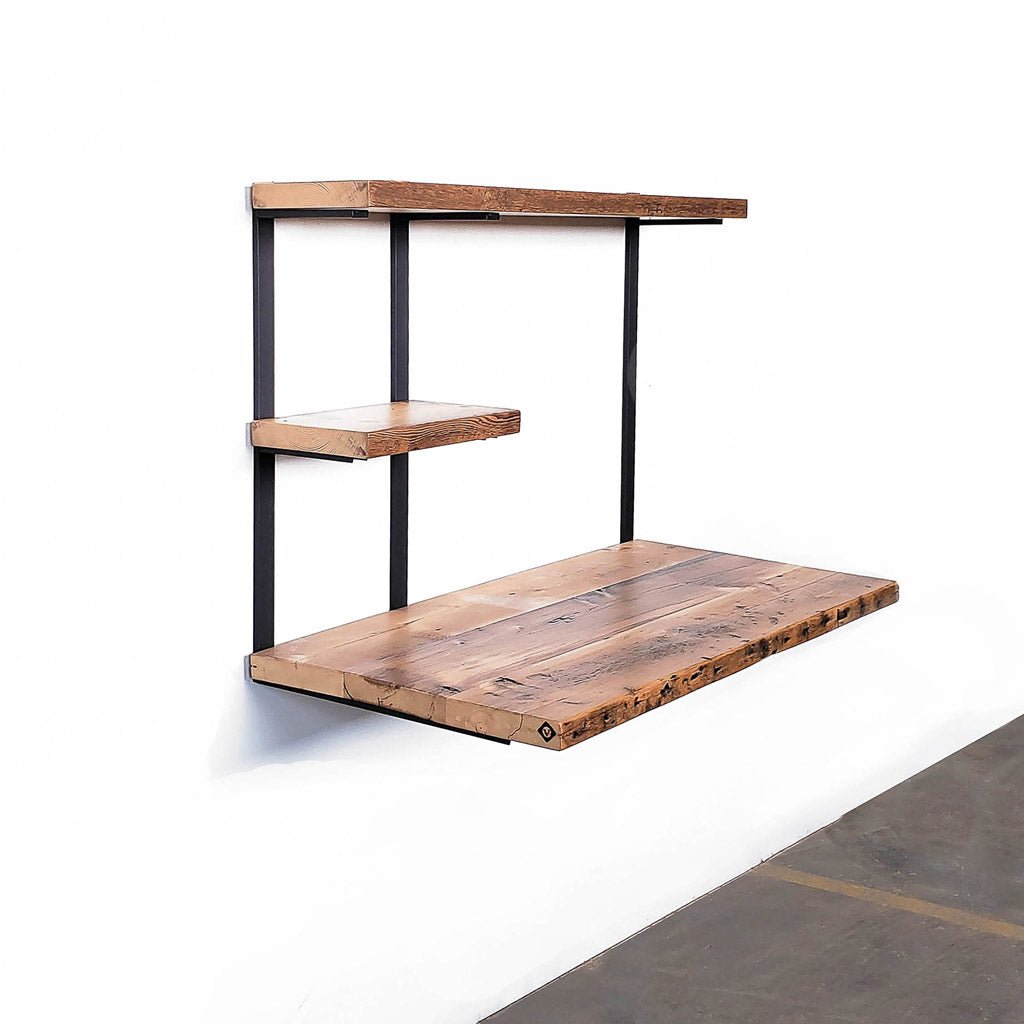 Floating Desk + 2 Shelves