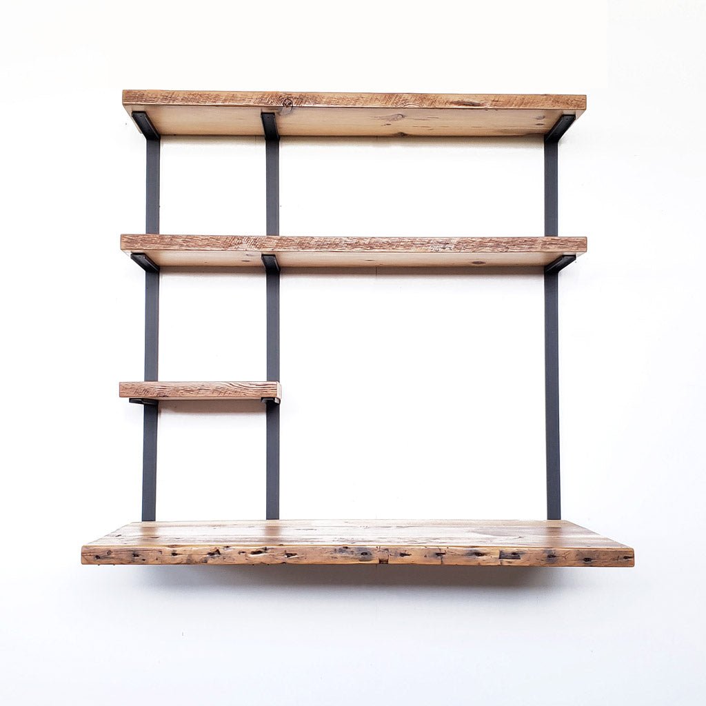 Floating Desk + 3 Shelves