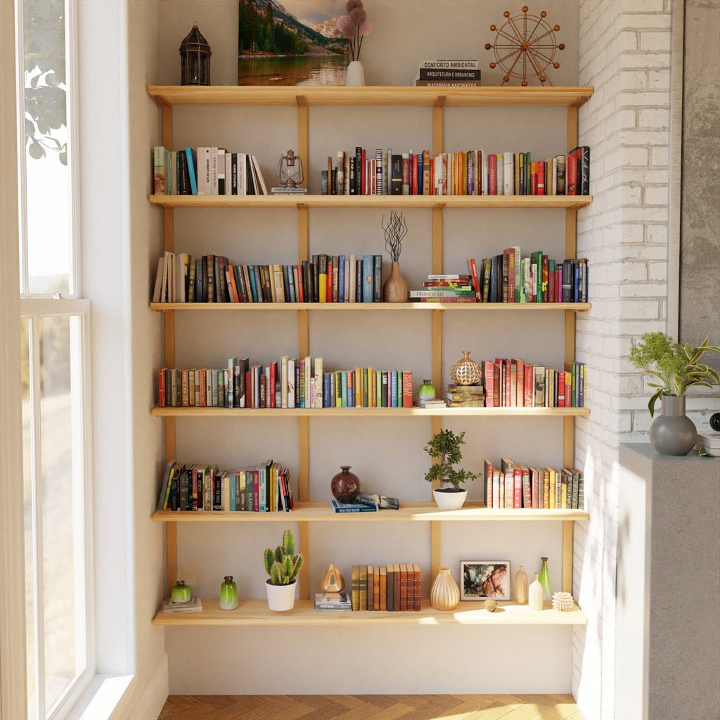 Wall Mount 6 Shelf Unit: 89.5" H