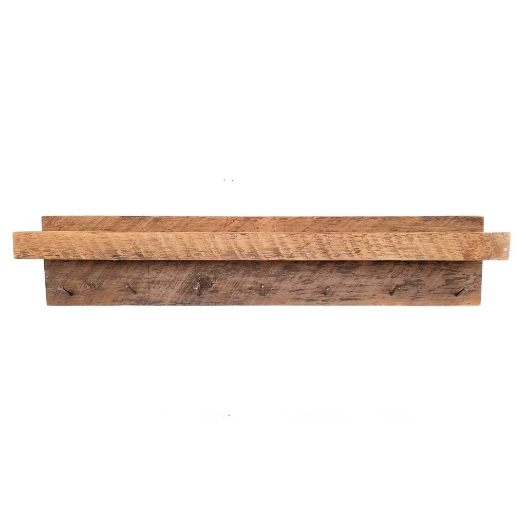 Wall Mounted Reclaimed Wood Coat Rack