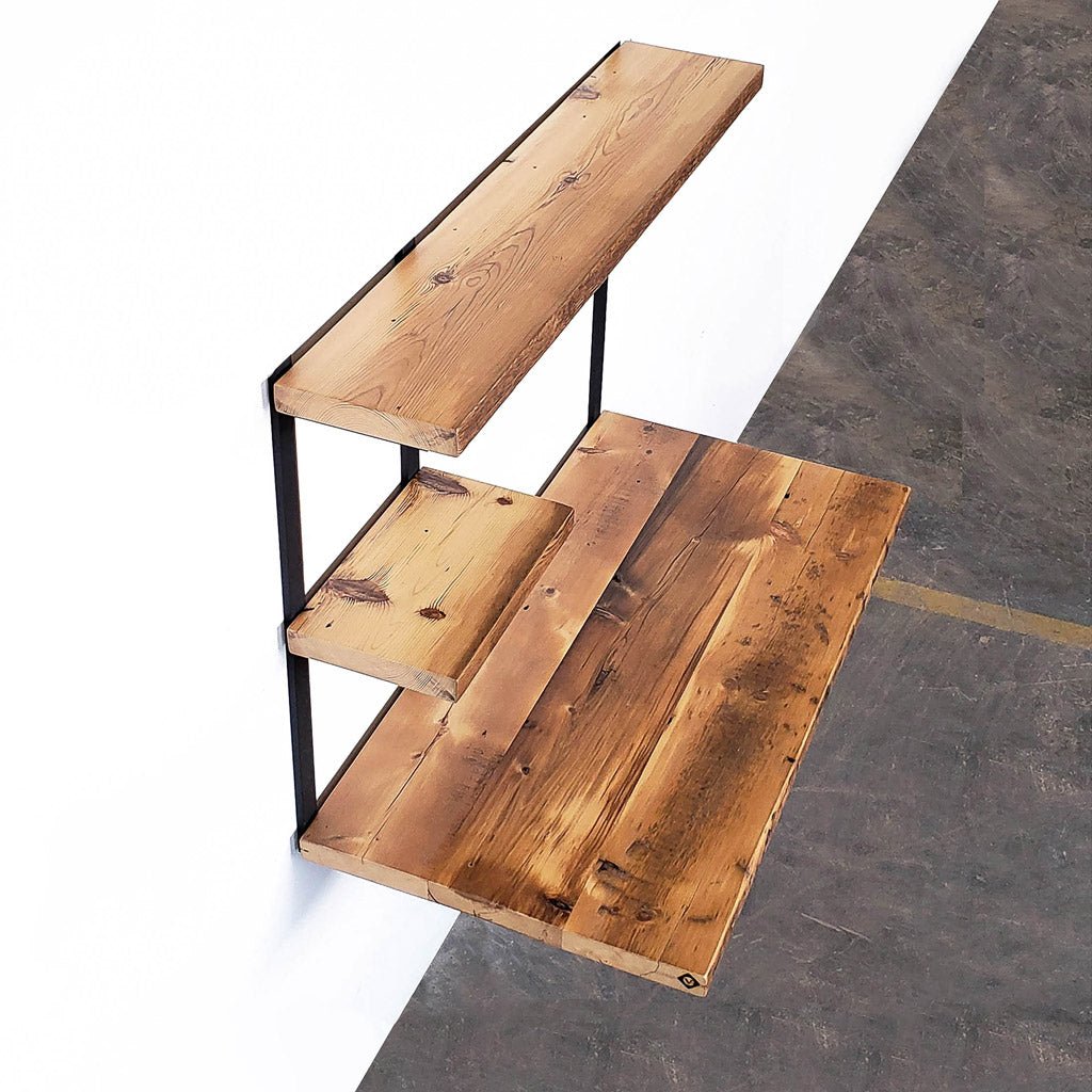 Floating Desk + 2 Shelves