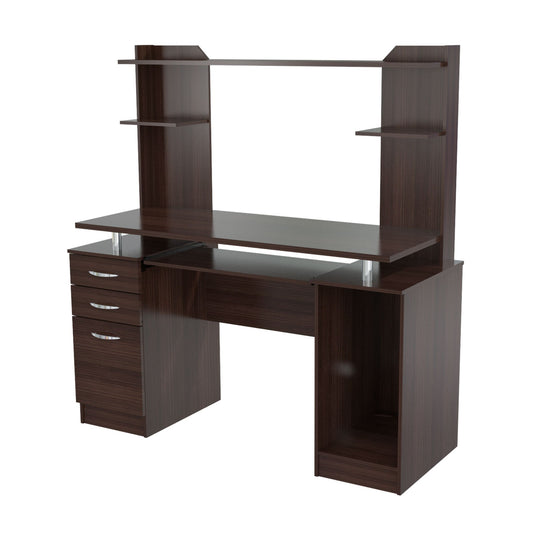 51" Espresso Computer Desk With Two Drawers