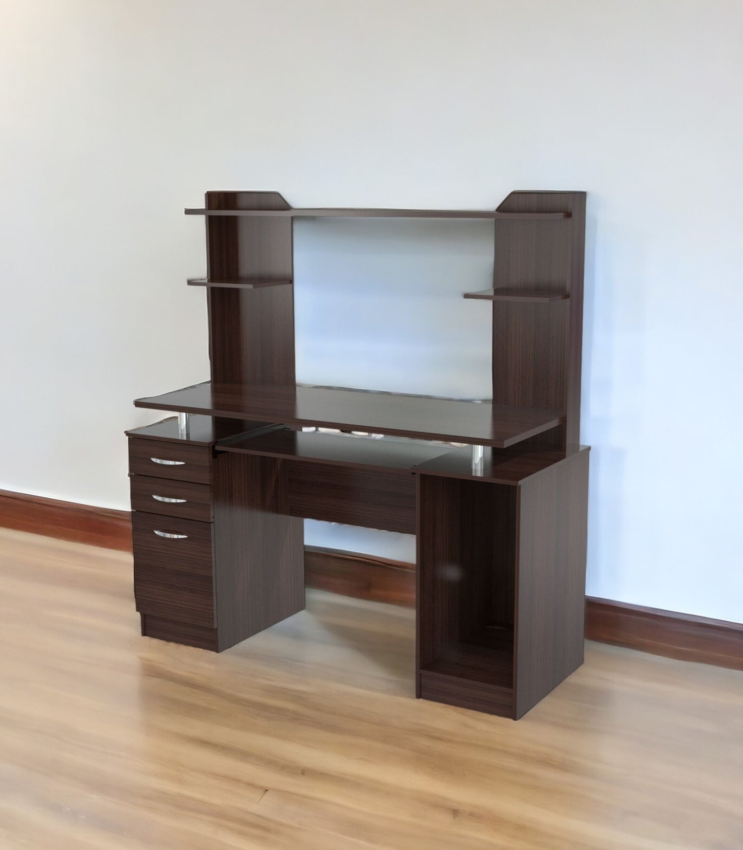 51" Espresso Computer Desk With Two Drawers