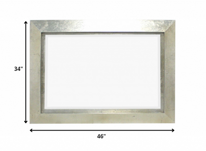 Silver Rectangle Accent Metal Mirror