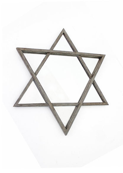 26" Silver Novelty Metal Framed Accent Mirror