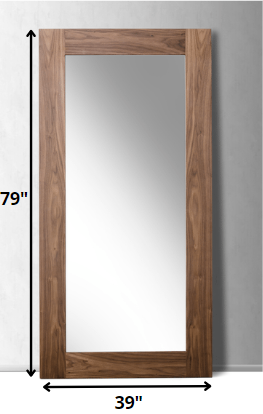 79" Brown Framed Full Length Hanging Mirror