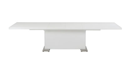 39" White Folding Pedestal Base Dining Table