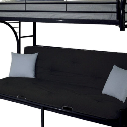 Black Twin Over Queen Bunk Bed